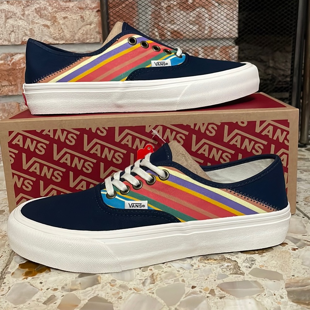 Vans Authentic Sf Retro Stripes Dress Blue